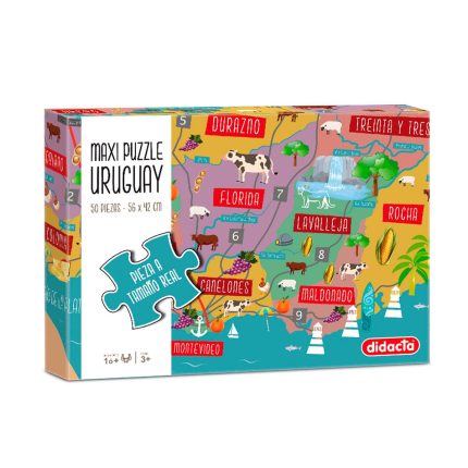 Maxi Puzzle - Mapa De Uruguay - Didacta