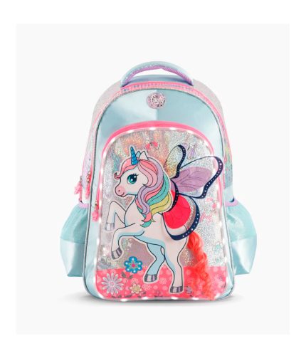 Mochila Footy 45cm Unicornio Alas Con Luz Led