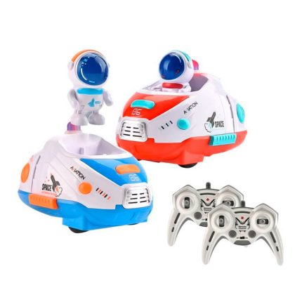 Autos Chocadores Espacial Control Remoto Saltarín Luz Sonido